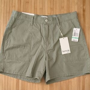 Kensie Trek Green Olive Women's Boyfriend Shorts, Size 8, NEW, nwt